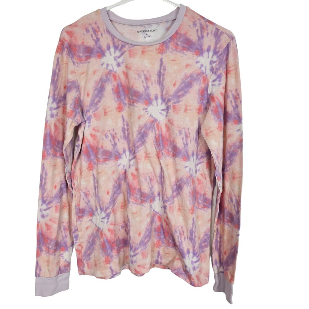 Burts Bees Womens Tie Dye 2Pc Pajama Set Size M Sleepwear Loungewear Stretch